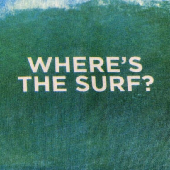 NWT Men's White 'Where's The Surf?' Print Short Sleeve T-Shirt - Picture 2 of 2